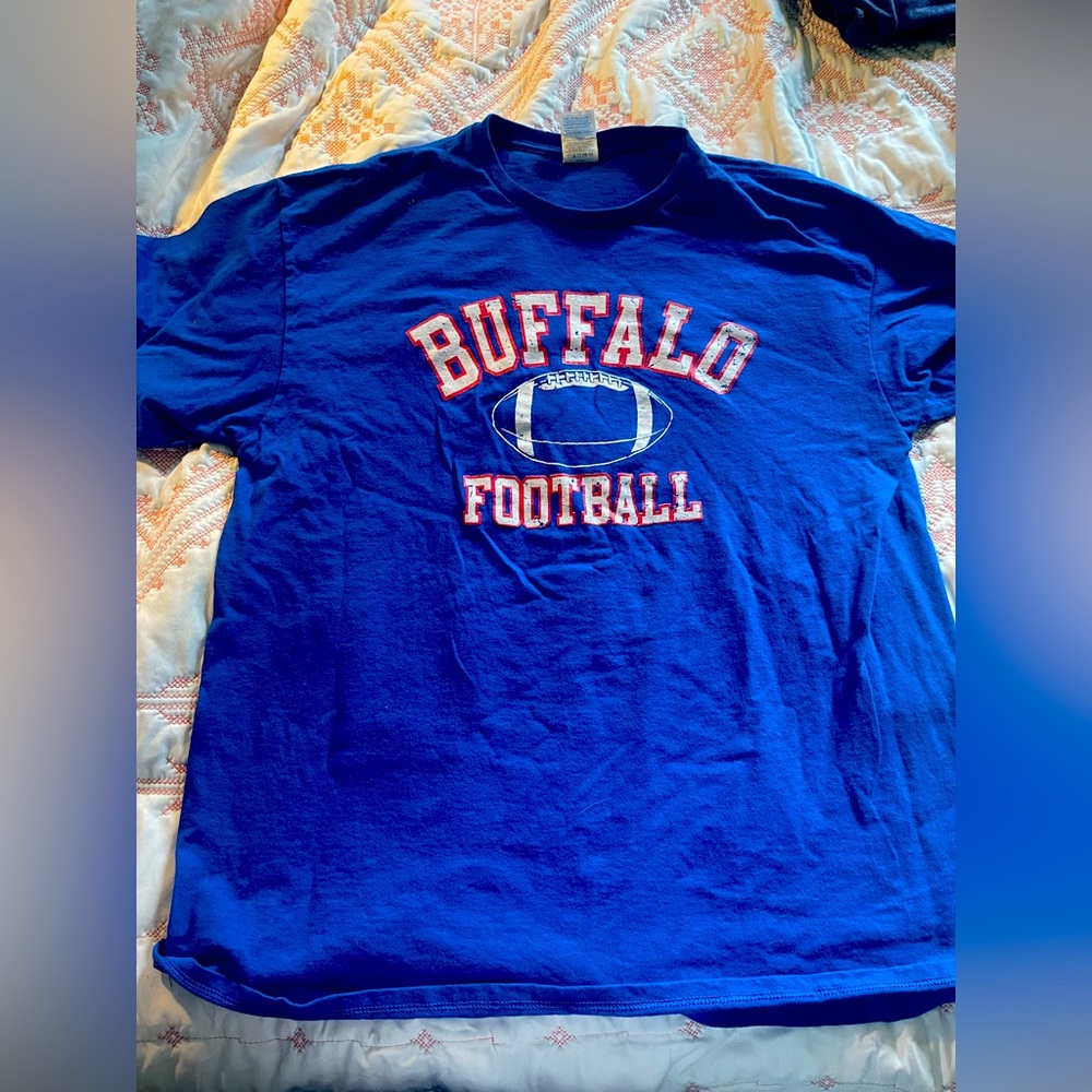 Delta Blue Buffalo Football Tee